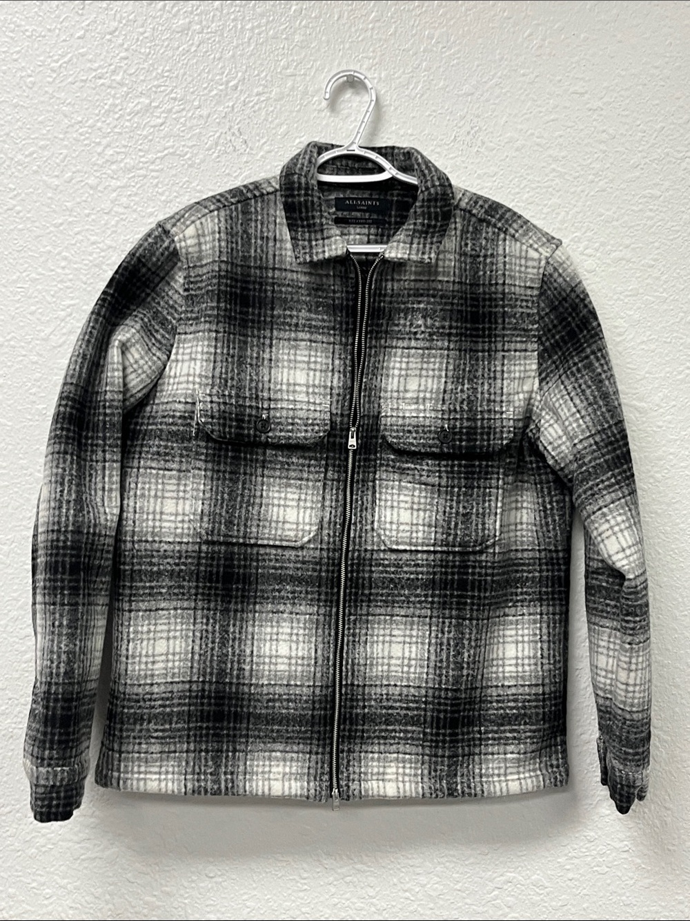 All Saints Chalkhill Black and White Full Zip Jacket
#1170